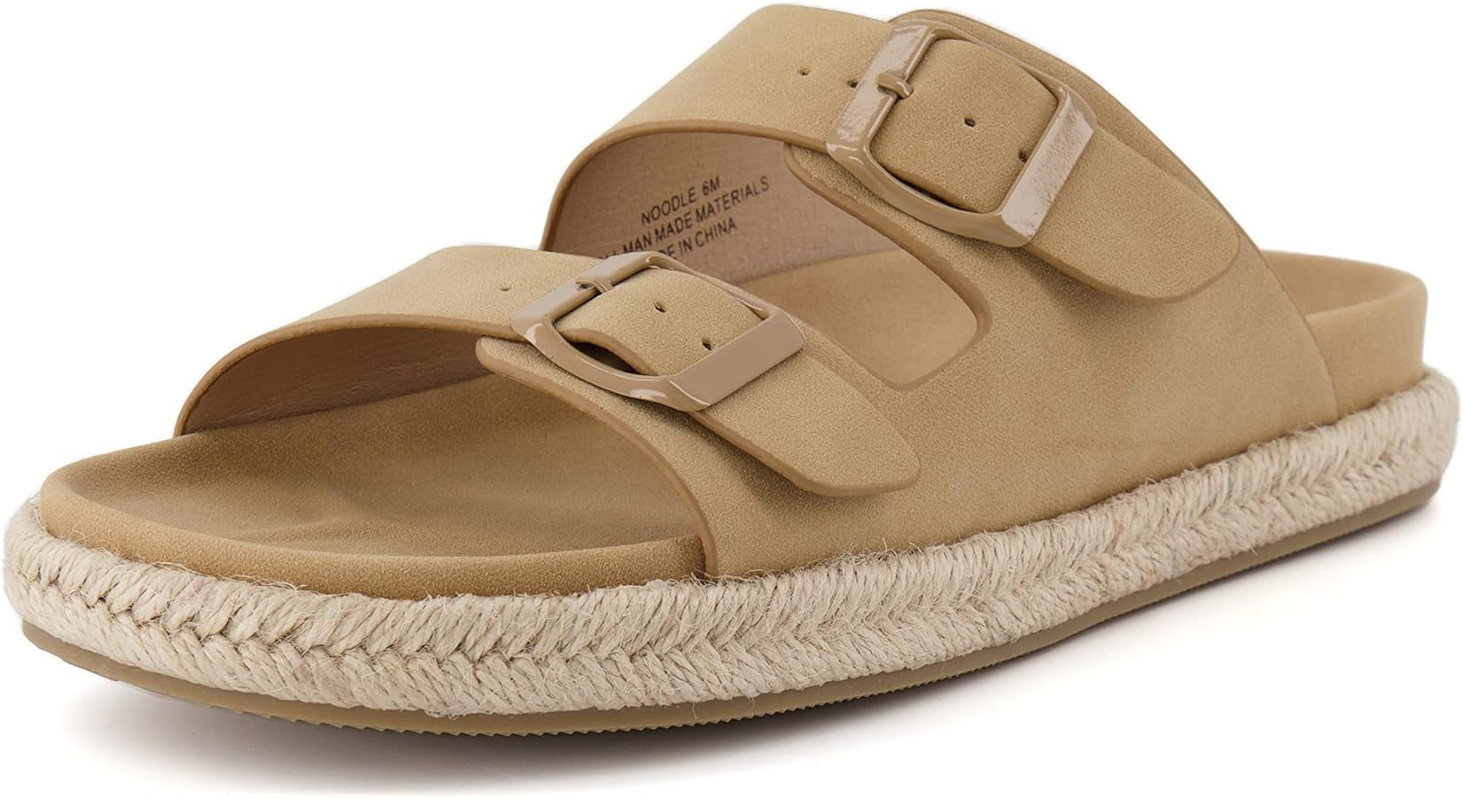 CUSHIONAIRE Women's Noodle Espadrille footbed sandal with +Comfort, Wide Widths Available | Amazon (US)