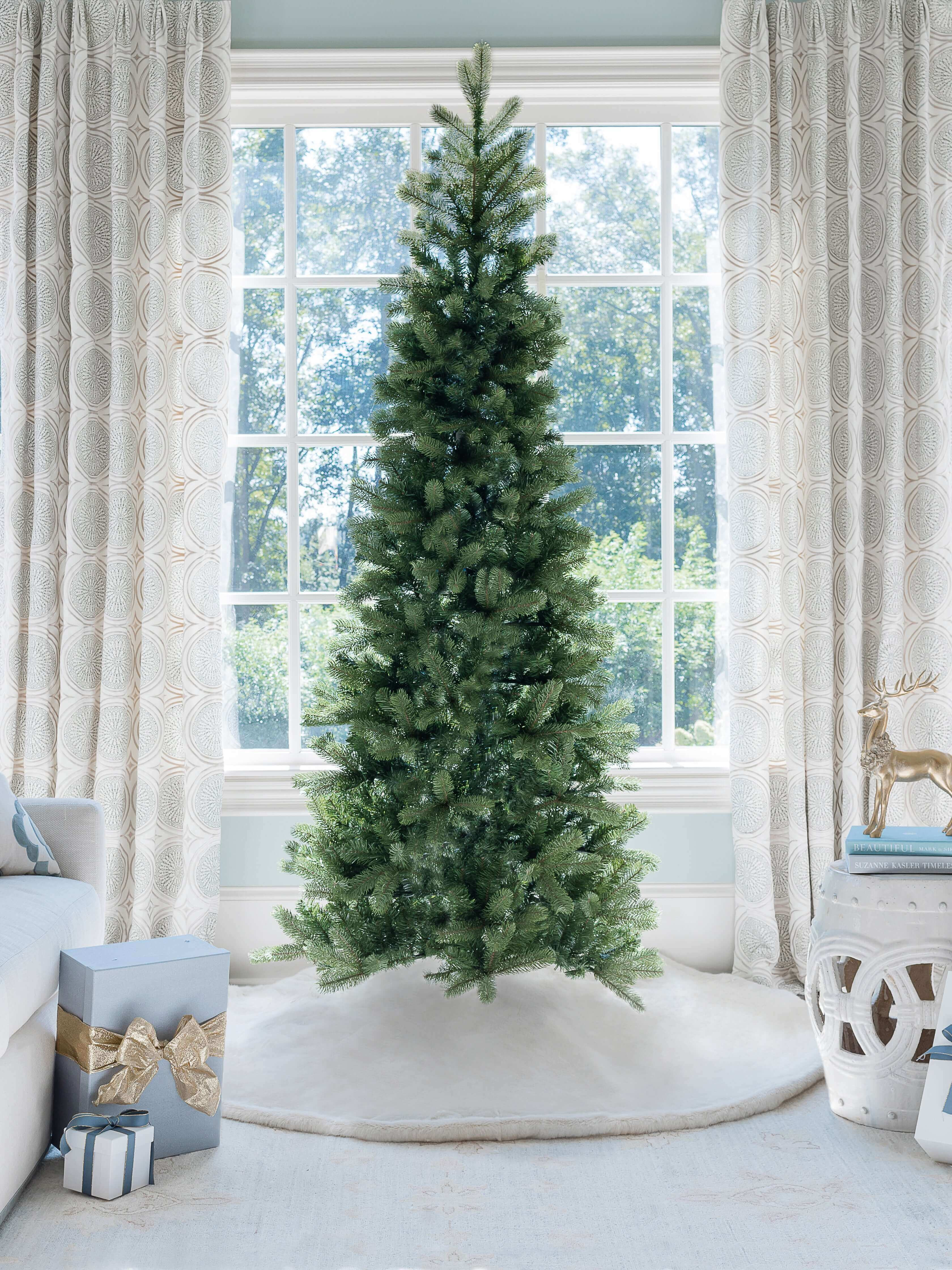 7.5 Foot King Douglas Fir Slim Quick-Shape Artificial Christmas Tree Unlit | King of Christmas