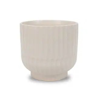 7" Cream Speckled Wave Ceramic Planter by Ashland® | Michaels Stores