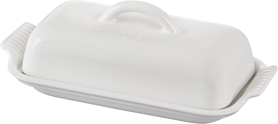 Le Creuset Stoneware Heritage Butter Dish, White | Amazon (US)