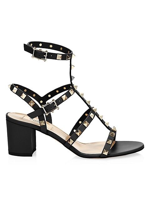 Rockstud Leather Cage Sandals | Saks Fifth Avenue