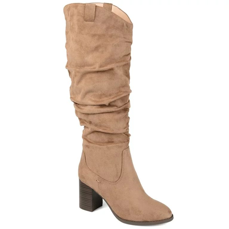 Brinley Co. Womens Extra Wide Calf Slouch Heeled Boot | Walmart (US)