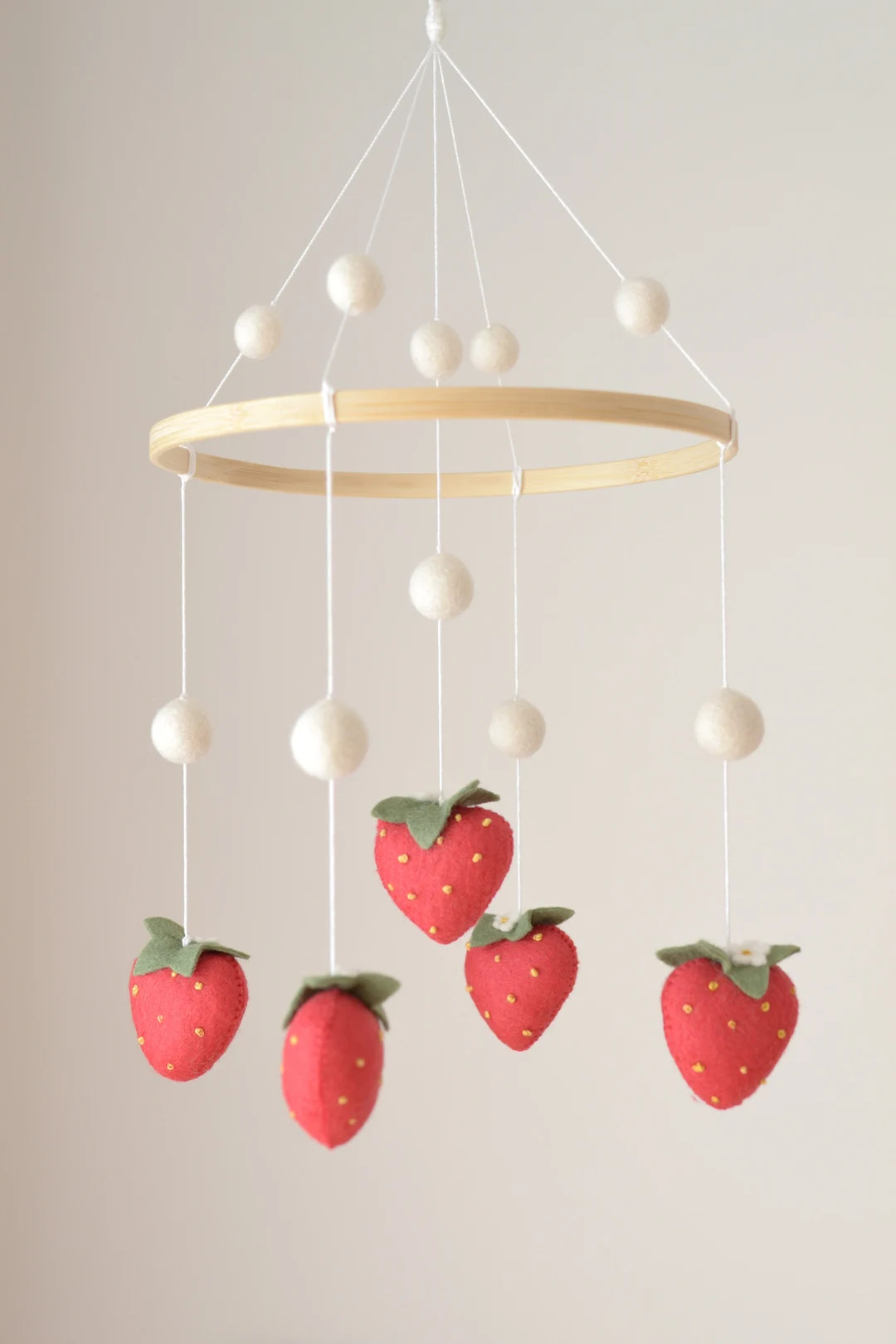Strawberry Mobile/baby Mobile/fruit Felt Mobile/strawberry - Etsy | Etsy (US)