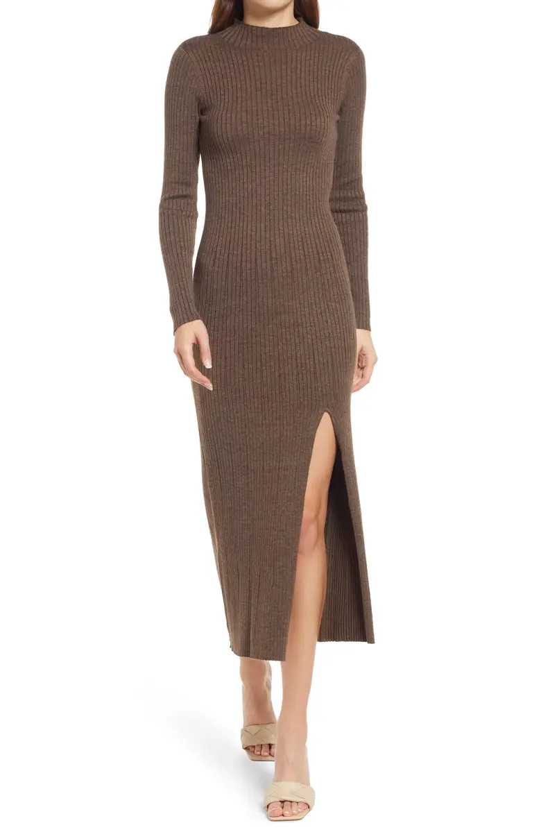 ASTR the Label Long Sleeve Side Slit Sweater Dress | Nordstrom | Nordstrom