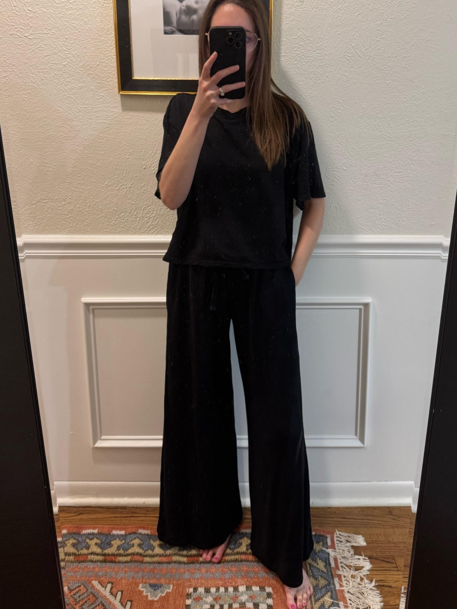 This set is sold as pajamas… But! The fabric is so nice & thick that I wear this look out (usually for travel)!

#LTKSeasonal #LTKSaleAlert #LTKTravel