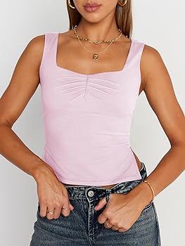 Trendy Queen Womens Crop Tank Tops Cute Backless Tops Going Out Outfits Y2k Summer Trendy Clothes... | Amazon (US)