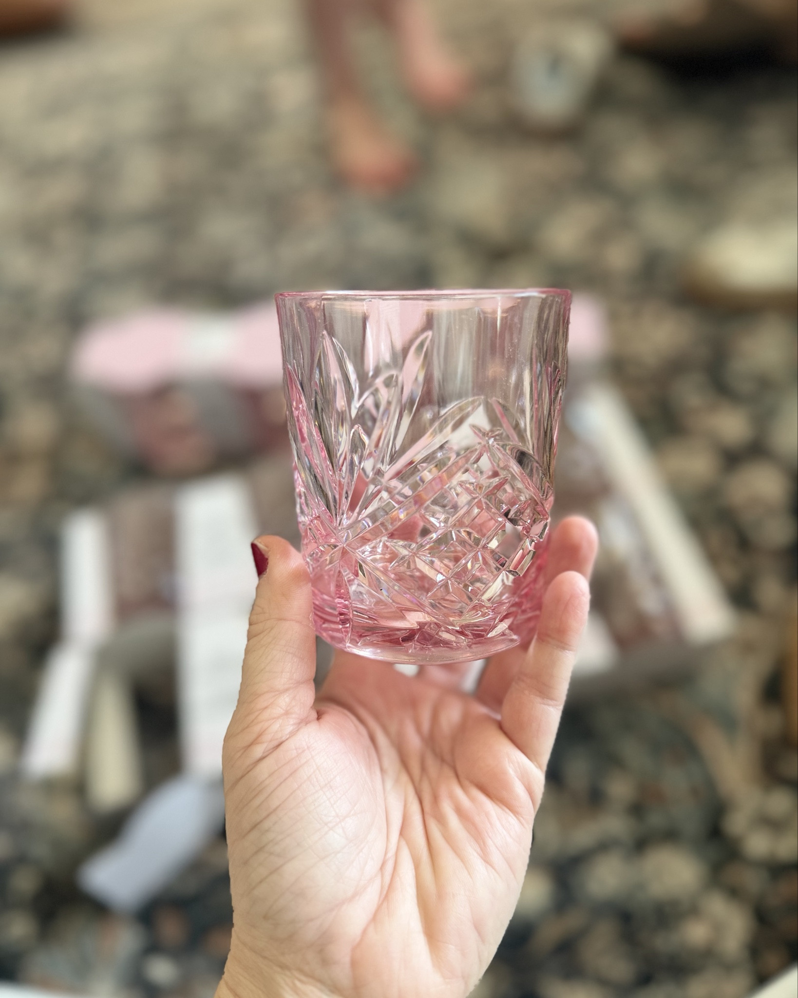 Check out Marshall’s for those acrylic cups. 