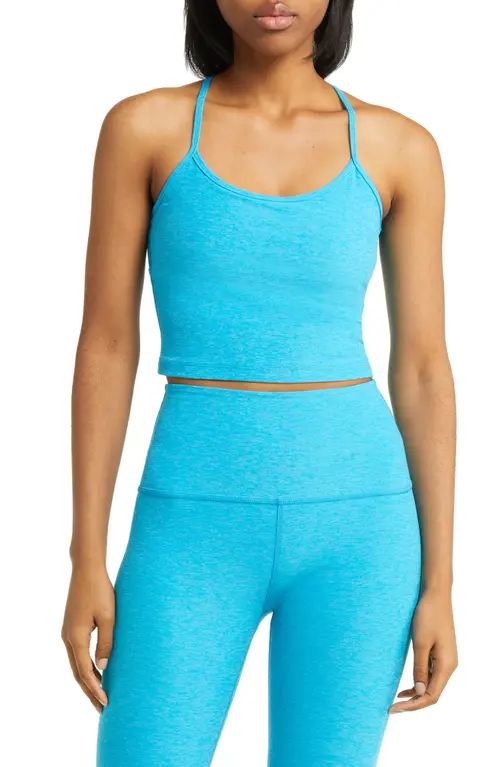 Beyond Yoga Space Dye Crop Tank in Blue Glow Heather at Nordstrom, Size X-Large | Nordstrom