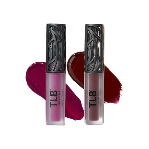 The Lip Bar - Nonstop Liquid Matte Lipstick Mini 2-Pack, Muse (Deep Berry) + Rebel (Deep Burgundy) - High Pigment - One Swipe - Long Lasting - Jojoba Oil & Vitamin E - Vegan - .24 fl oz | Amazon (US)