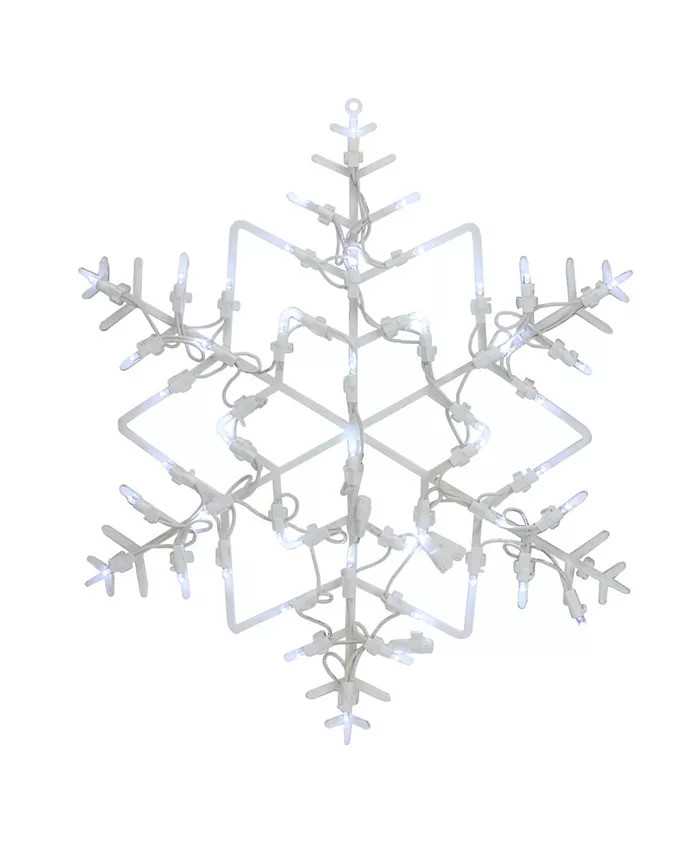 16" LED Lighted Snowflake Christmas Window Silhouette Decoration | Macy's
