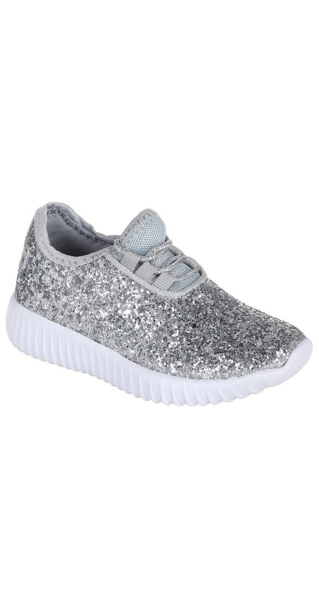 Toddler Girls Remy Glitter Sneakers - Silver-silver-5395615291107  | Burkes Outlet | bealls