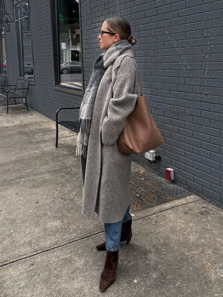 Everything linked with the exception of the coat which is not recent, but added very similar options. The tote bag is a recent buy and I now want it in black! It is equivalent in feel to the one from the Row (I have felt both). Lightweight and buttery and fits everything. 