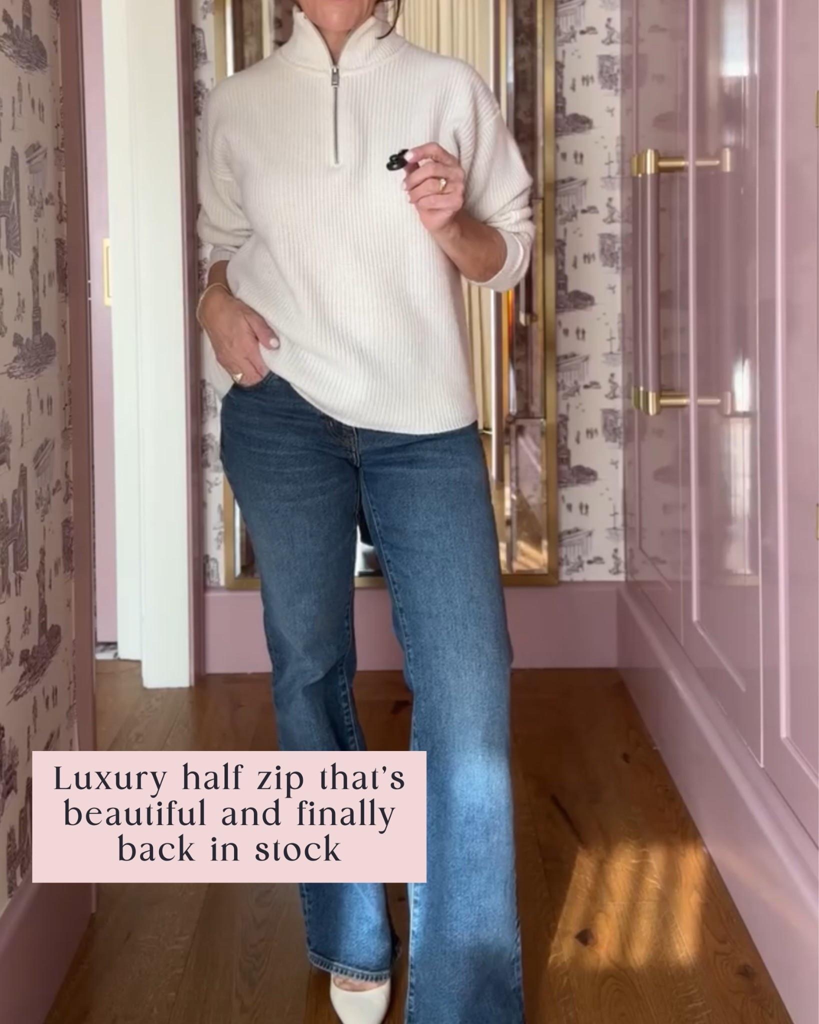 This luxury half zip is so beautiful and finally back in stock! It looks and feels expensive and I highly recommend this one!

#LTKootd #LTKSeasonal #LTKOver40