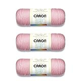 Caron Simply Soft Soft Pink Yarn - 3 Pack of 170g/6oz - Acrylic - 4 Medium (Worsted) - 315 Yards - K | Amazon (US)