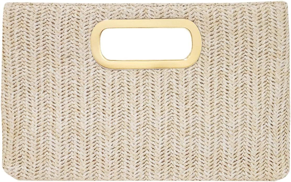 Top Handle Straw Clutch curated on LTK