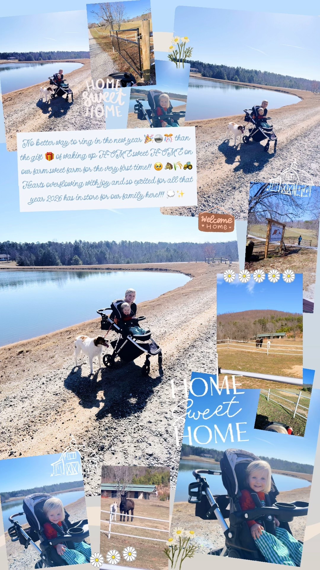 No better way to ring in the new year 🎉🪩🎊 than the gift 🎁 of waking up HOME sweet HOME on our farm sweet farm for the very first time!! 🥹🐴🌾🚜 Hearts overflowing with joy and so excited for all that year 2026 has in store for our family here!!! 💭✨