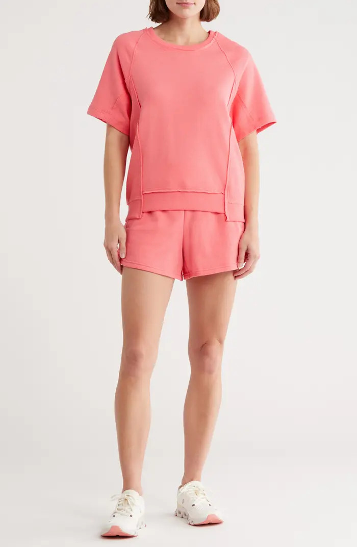 90 DEGREE BY REFLEX Oversize Terry T-Shirt & Shorts Set | Nordstromrack | Nordstrom Rack