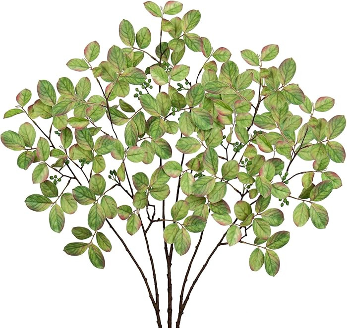 Hollyone 3PCS Artificial Greenery Stems 28.7 Inch Faux Branches for Vase Fake Lagerstroemia Leave... | Amazon (US)