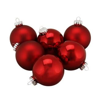 6Ct Shiny & Matte Traditional Red Glass Ball Ornaments By Northlight | Michaels® | Michaels Stores