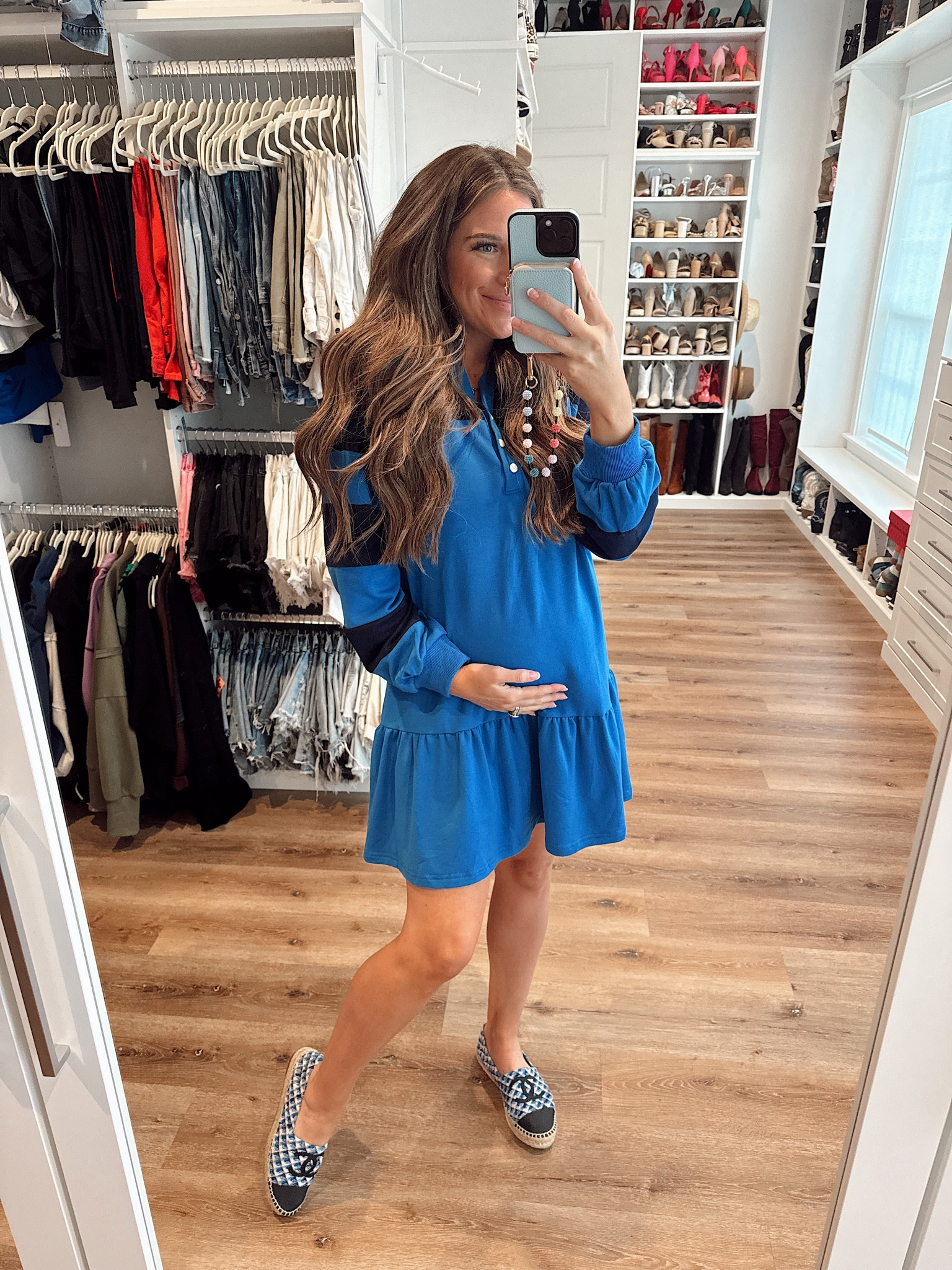 In a size large in dress for my bump! 