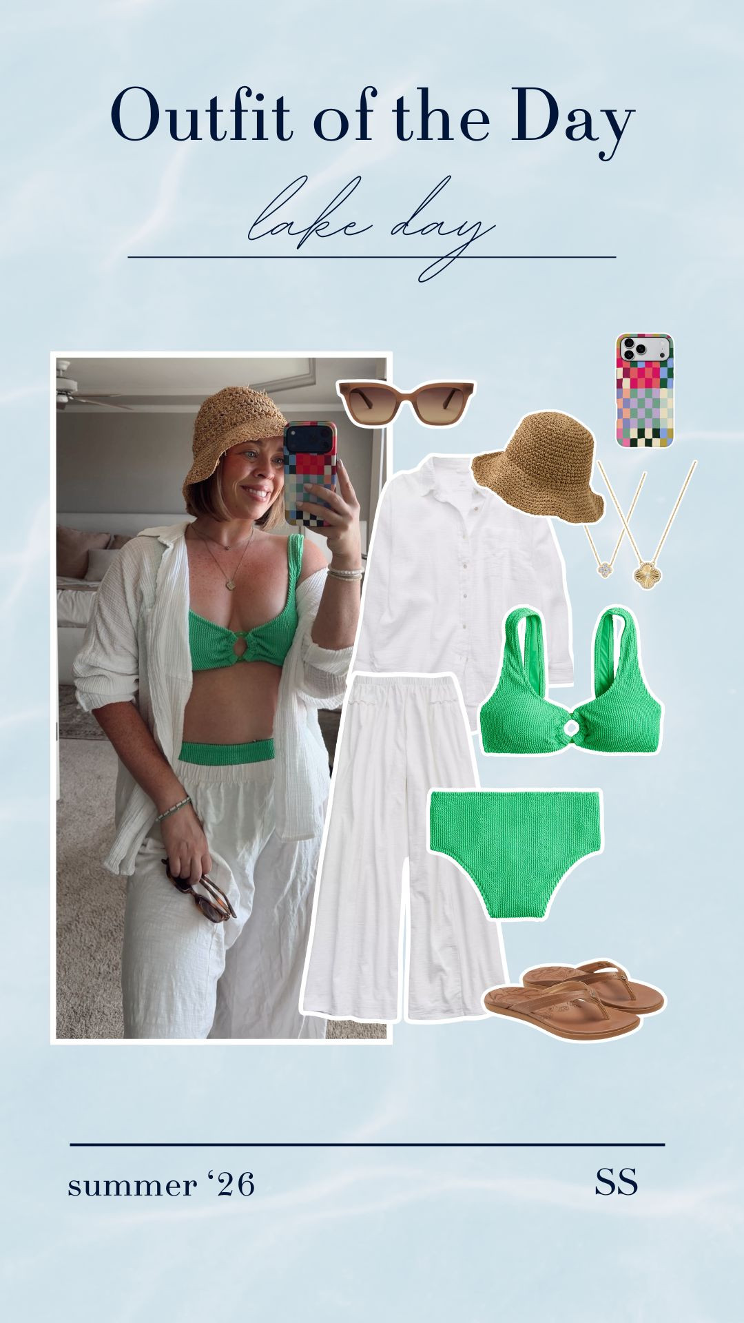 Lake Day Outfit of the Day! Wearing a size medium in everything. Size 8/10 | M/L | 5'4" 

 #LTKootd #LTKMidsize #LTKSwim