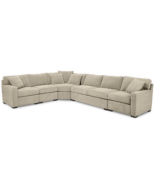 Radley 5-Piece Fabric Sectional Sofa, Created for Macy's | Macys (US)