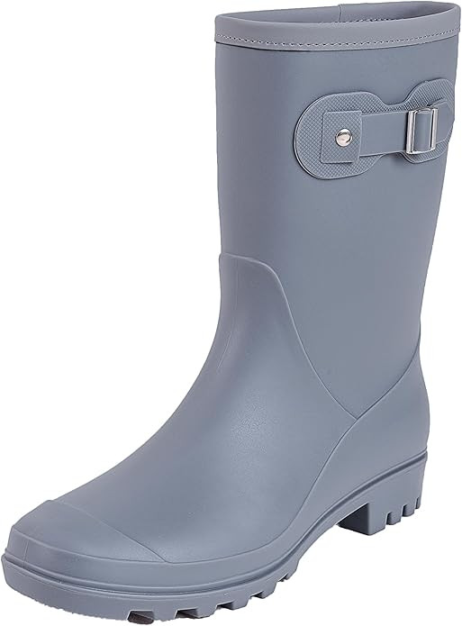 Women's Mid Calf Rain Boots Waterproof Fashion Garden Shoes Anti-slipping Rainboots For Women Com... | Amazon (US)
