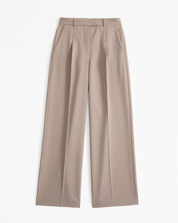 Women's A&F Harper Tailored Ultra-Wide Leg Pant | Women's Bottoms | Abercrombie.com | Abercrombie & Fitch (US)