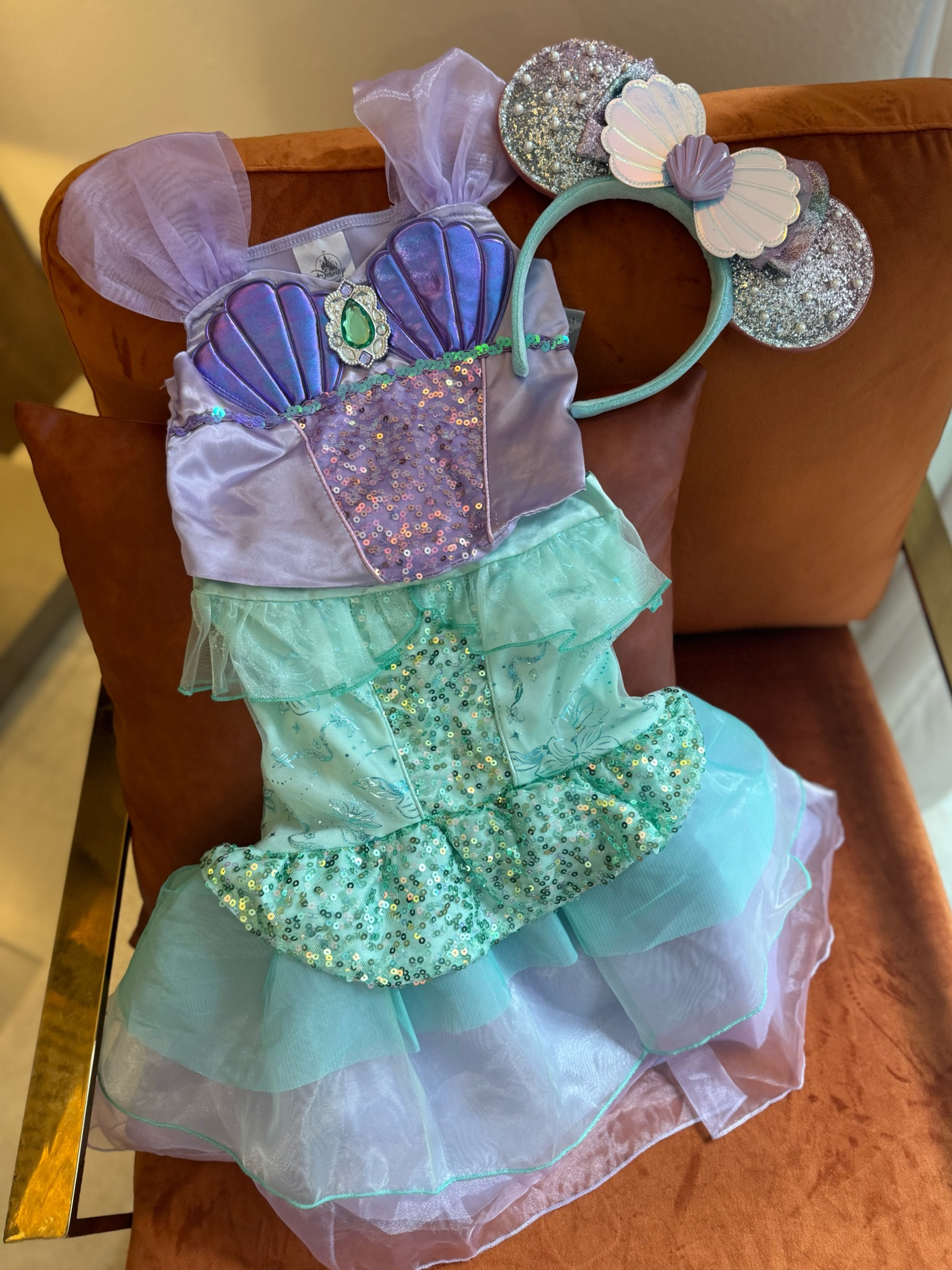 Mary’s Little Mermaid costume that Bryan got her while Princeton and I were on It’s a Small World. The colors are fabulous and the shells and peplum flounce are perfection. 

#LTKstyletip #LTKbaby #LTKkids