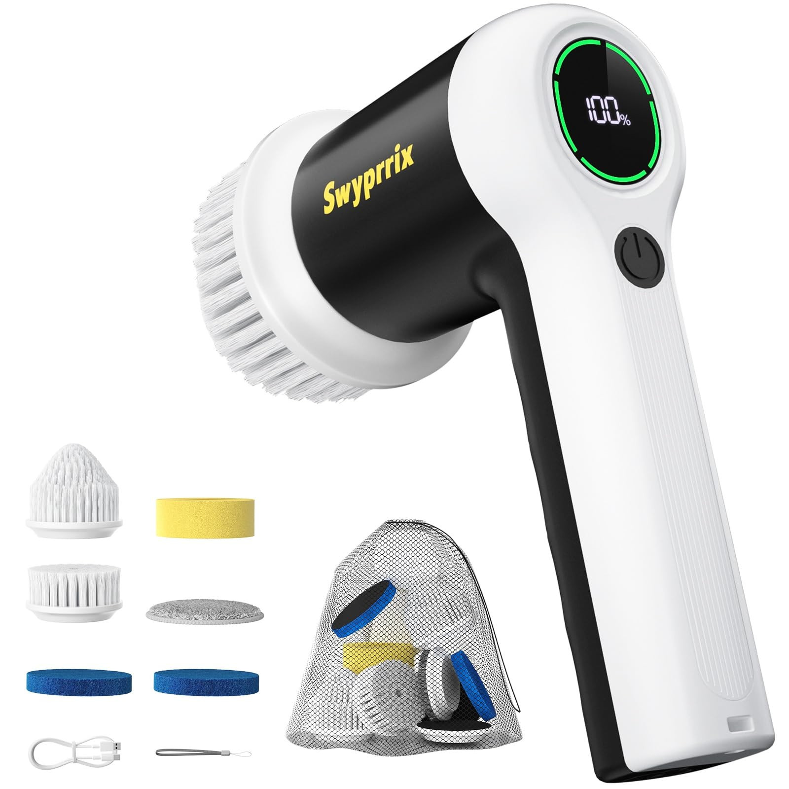 Electric Bathroom Cleaning Brush, Cordless Spin Scrubber Full Body Waterproof IPX7 with 6 Replace... | Amazon (US)
