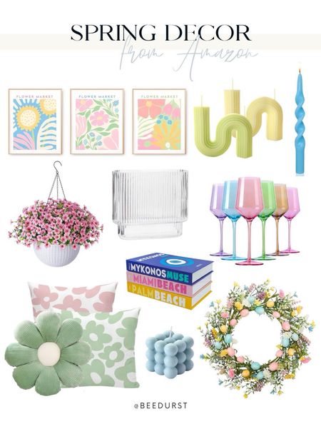 Spring home decor from Amazon, Amazon home decor for spring, Amazon spring home decor, colorful home decor, modern home decor, colorful throw pillows, faux flowers, colorful candles, home decor candles, coffee table decor, coffee table styling, Easter decor, Easter wreath, clear vase, coffee table books, colorful wall art, colorful wine glasses, bubble candle, fun shaped candles

#LTKfindsunder50 #LTKhome #LTKSeasonal