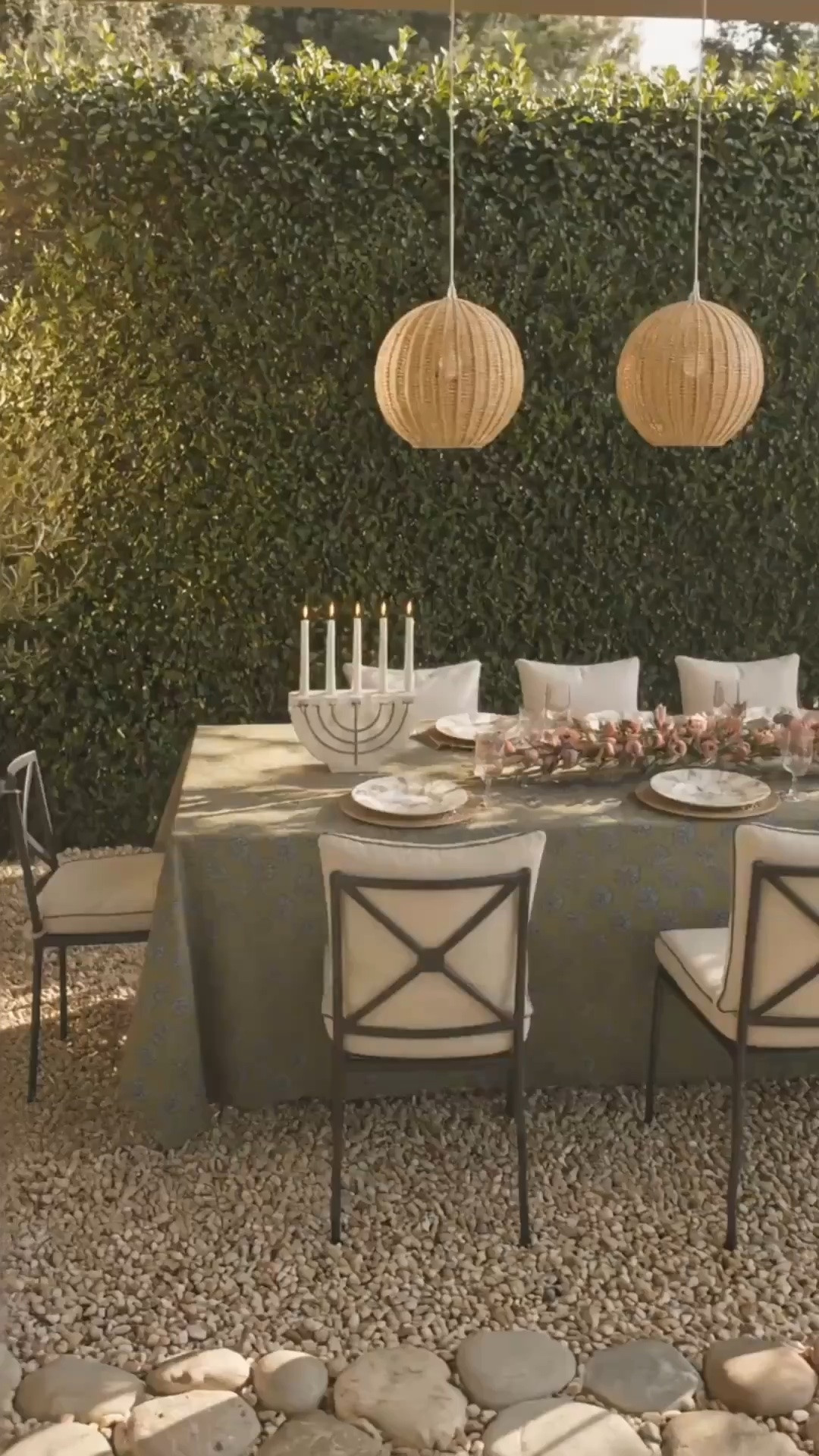 Outdoor dining can feel every bit as polished as an indoor dining room. ✨ I love the idea of treating an al fresco table as a beautifully layered room—starting with a rich olive green tablecloth, tailored modern-classic dining chairs, floral dinner plates, woven rattan pendants, and plenty of candlelight.

Against the lush greenery, the mix feels warm, elegant, and inviting without being overly formal—perfect for long dinners, weekend gatherings, and the entertaining season ahead.

#AlFrescoDining #OutdoorDining #OutdoorDiningSpace #TableLinen #Tablecloth #DinnerSet #DinnerPlate #DiningTable #OutdoorLighting #RattanPendant #DiningChair #TableSetting #ModernClassic #Candlelight #EntertainingAtHome #WeekendGathering #GatheringSeason #OutdoorEntertaining

#LTKHome #LTKdayinmylife

#LTKdayinmylife #LTKHome #LTKSaleAlert