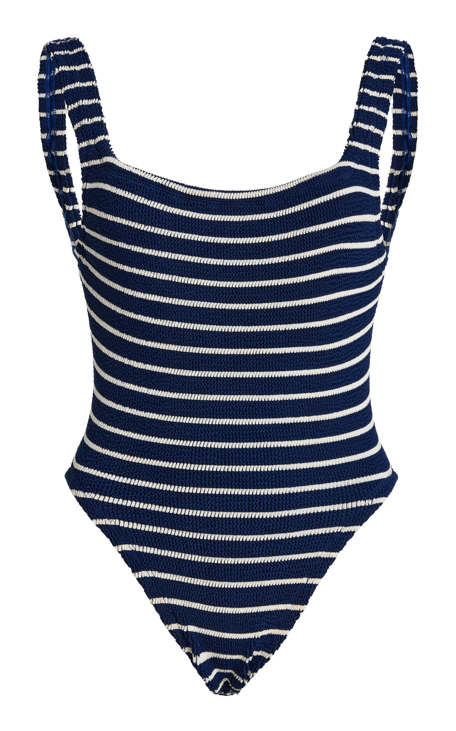 Hunza G - Striped Square-Neck One-Piece Swimsuit - Stripe - OS - Moda Operandi | Moda Operandi (Global)