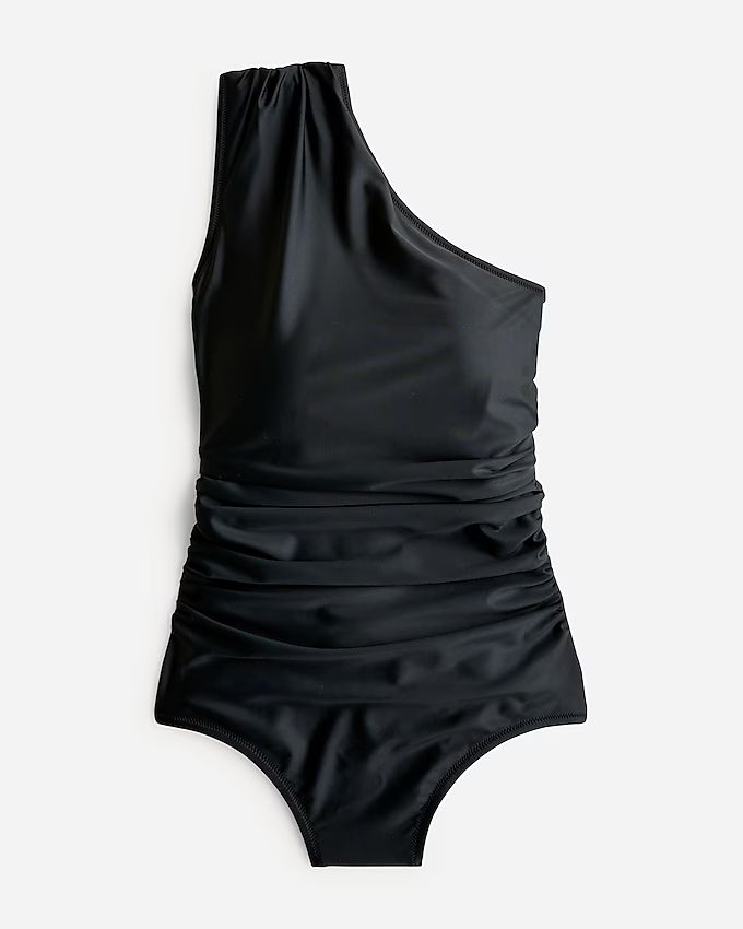 Ruched one-shoulder one-piece | J.Crew US