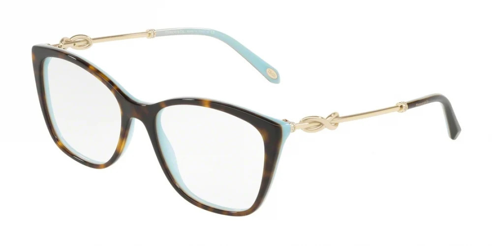 Tiffany 2160B Eyeglasses 8134 - Havana Women Square | Designer Optics