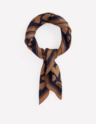 Boden Women's Elisabeth Silk Square Scarf in Blue | Boden (US)