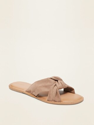 Knotted-Twist Slide Sandals for Women | Old Navy (US)