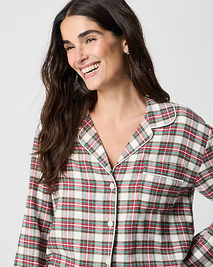 Plaid flannel pajama set | J.Crew Factory