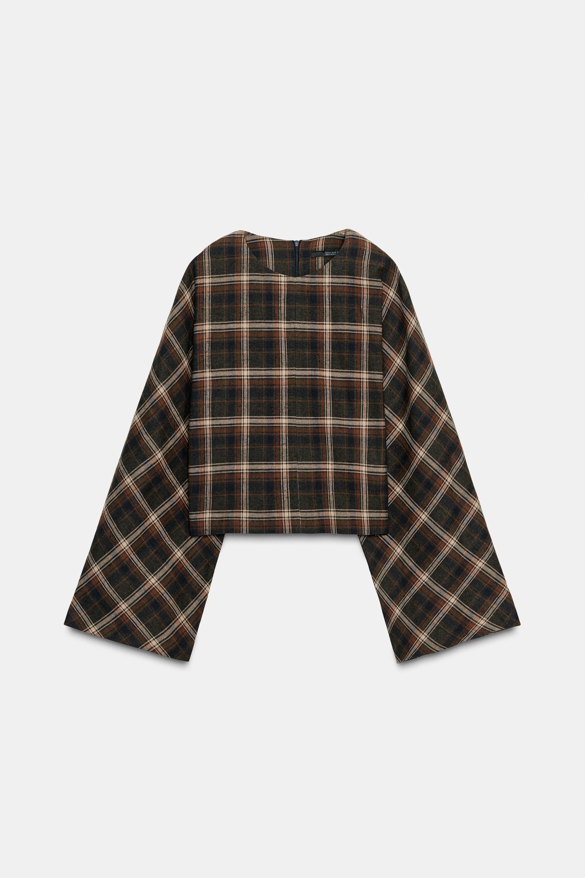 PLAID COTTON TOP | Zara US