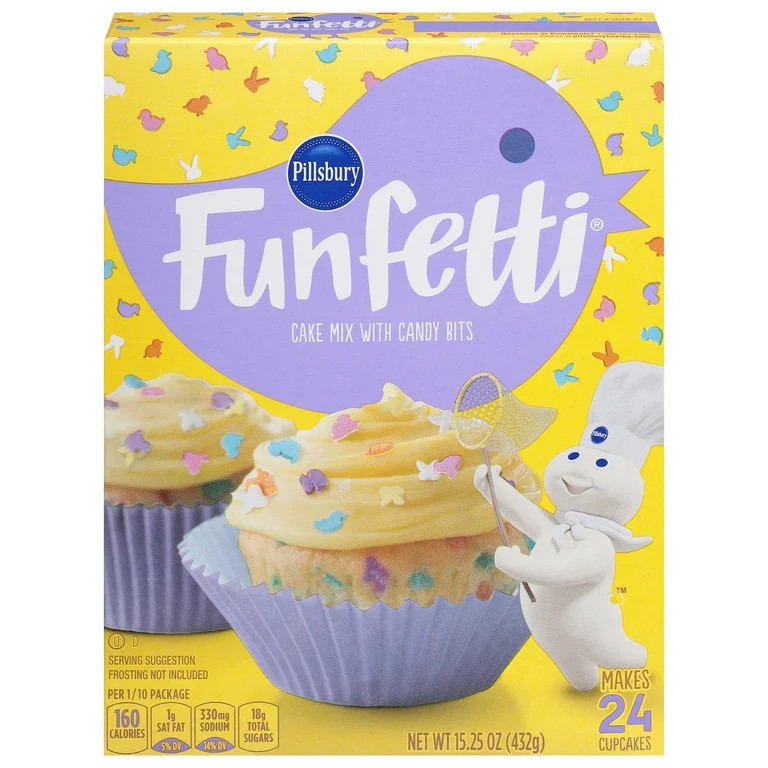 Pillsbury Funfetti Spring Cake Mix with Candy Bits, 15.25 oz Box - Walmart.com | Walmart (US)
