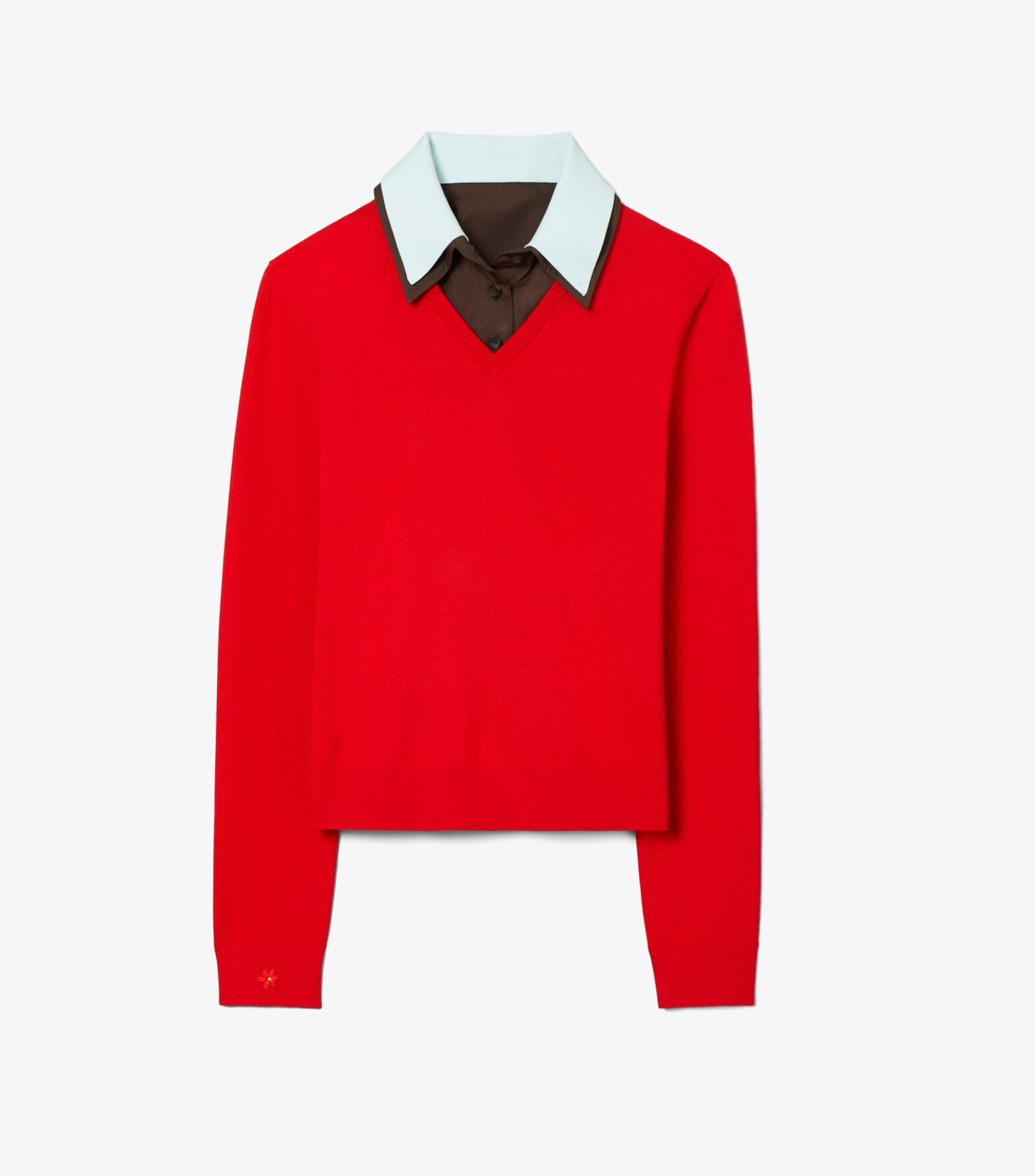 Layered Merino Wool Sweater: Women's Designer Sweaters | Tory Burch | Tory Burch (US)