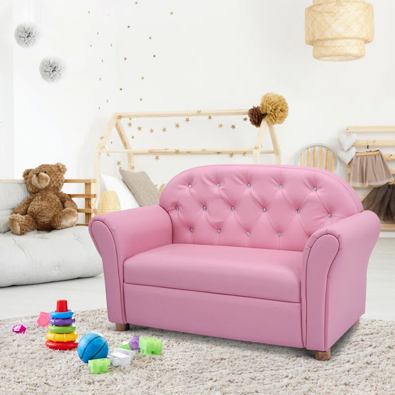 Ruggeri Kids 11.5'' Wood Club Chair Sofa / Sectional and Ottoman | Wayfair North America