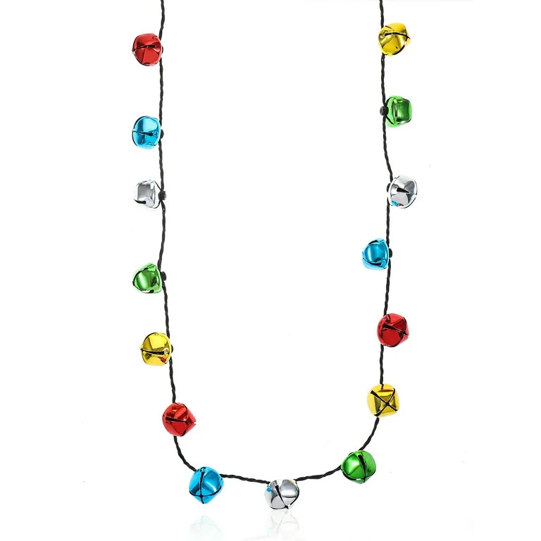 Holiday Time Multicolored Light-Up Jingle Bell Necklace, Adults, Men and Women, 36" Length - Walm... | Walmart (US)