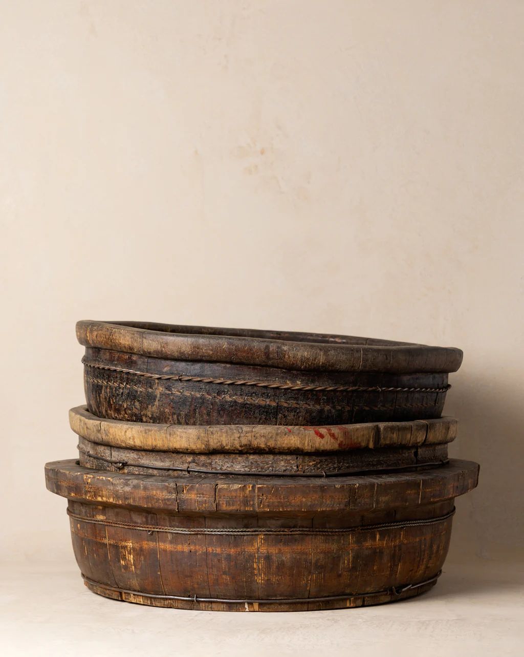 Vintage Weathered Wooden Bowl | McGee & Co.