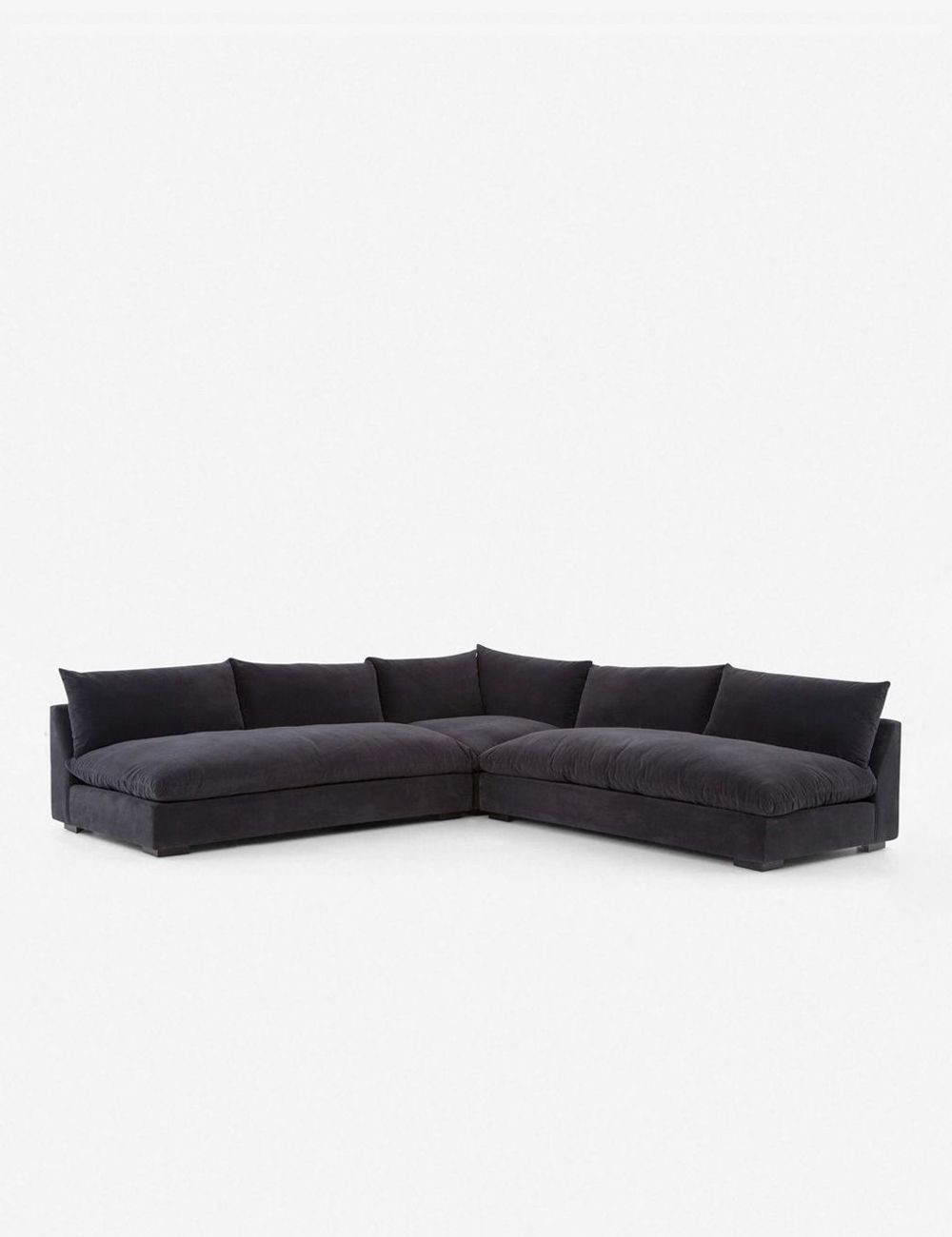 Decima Corner Sectional Sofa, Charcoal Gray | Lulu and Georgia 