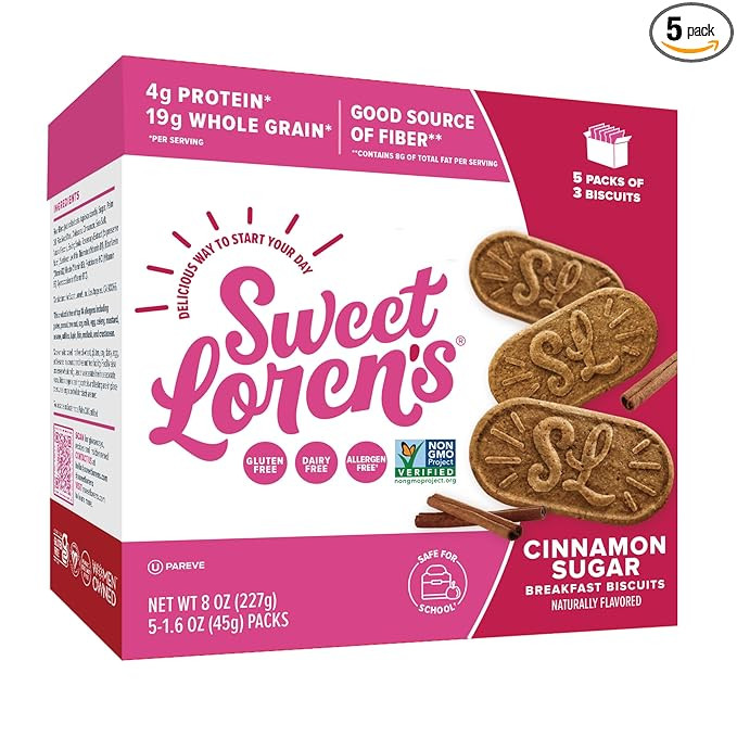 Sweet Loren's Gluten Free & Vegan Cinnamon Sugar Breakfast Biscuits | Amazon (US)