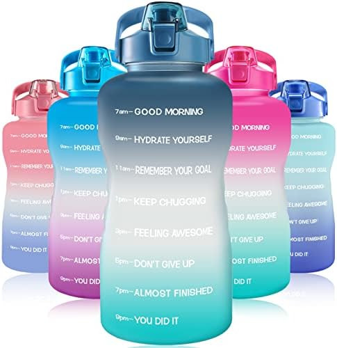 128oz Leak-Proof Gallon Water Bottle with Removable Straw & Ergonomic Handle, BPA Free Drinking Larg | Amazon (US)