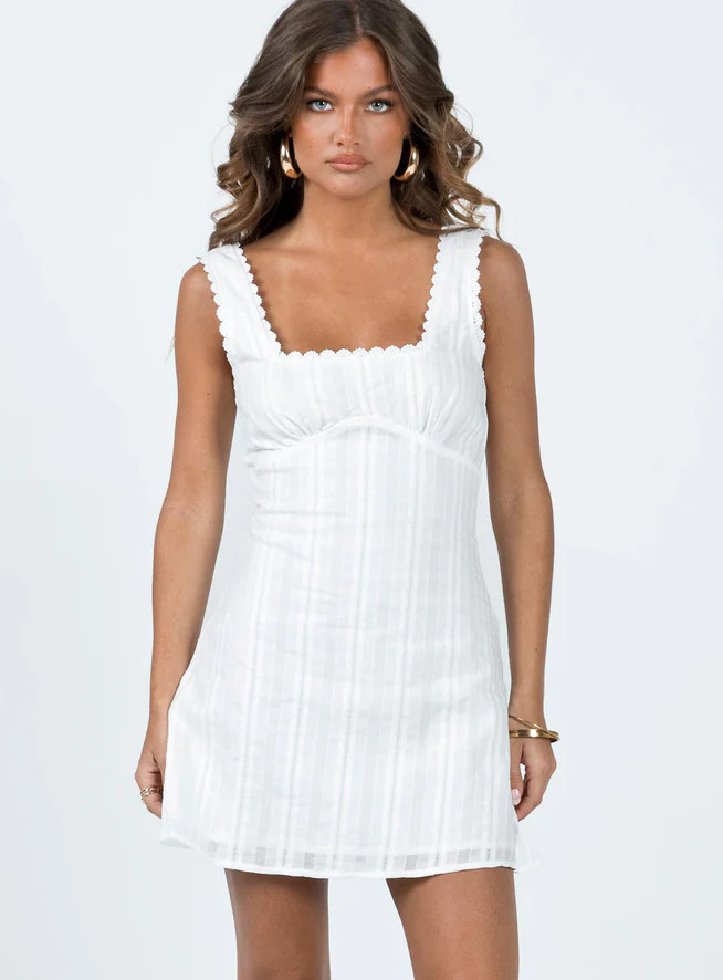 Dasha Mini Dress White | Princess Polly US