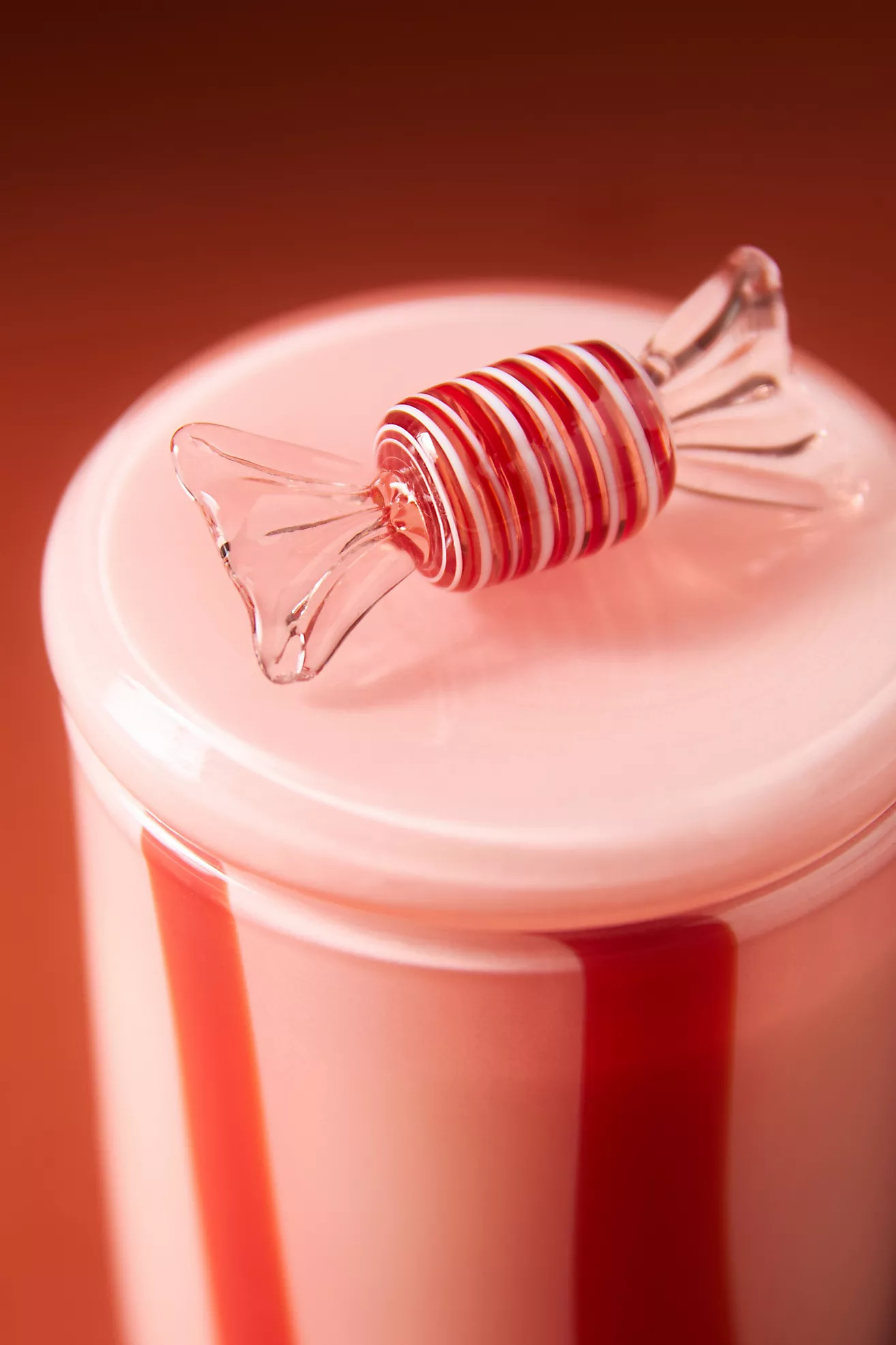 Novelty Gourmand Peppermint Stick Glass Candle | Anthropologie (US)