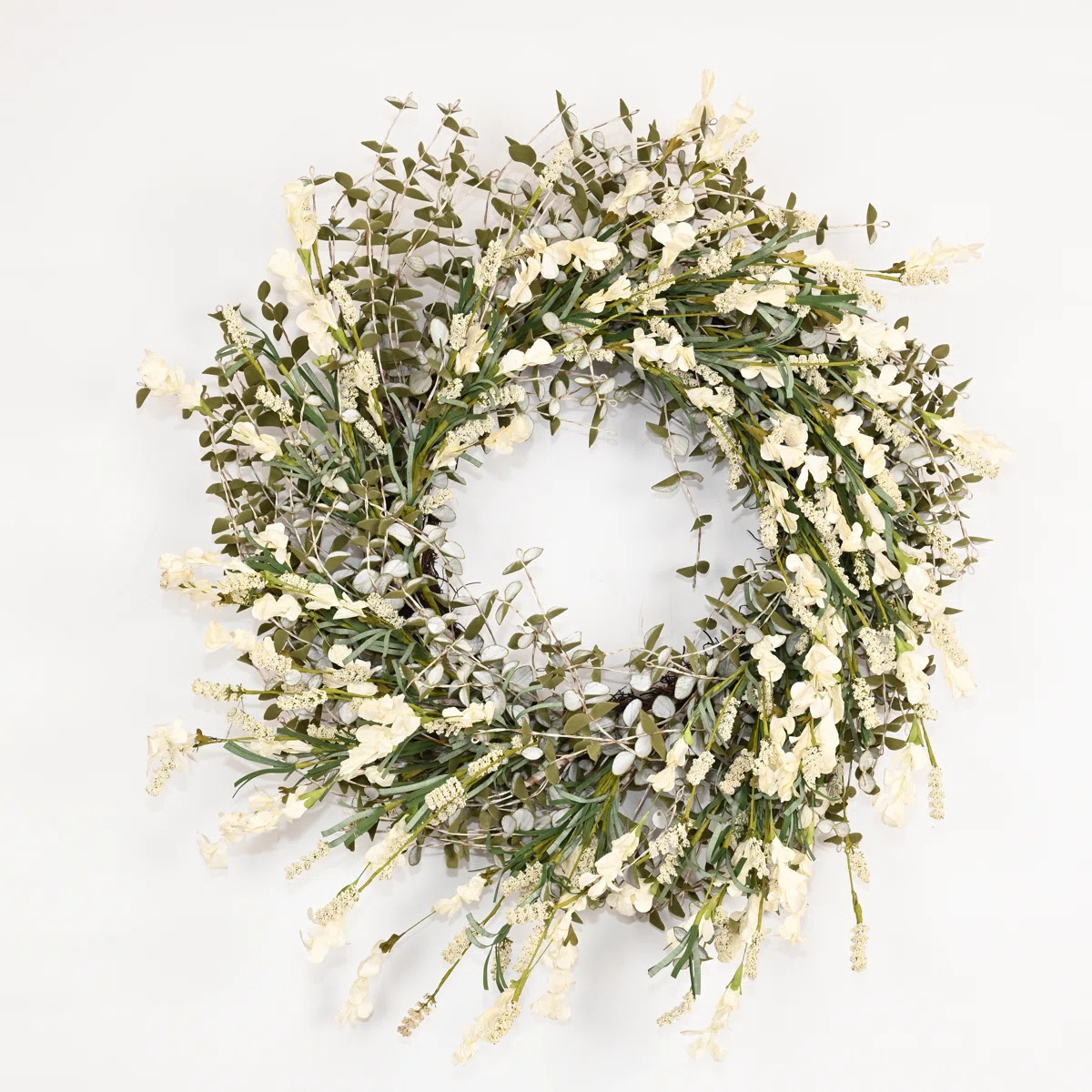 26" Spring Summer Mini Eucalyptus Front Door Wreath | Birch Lane